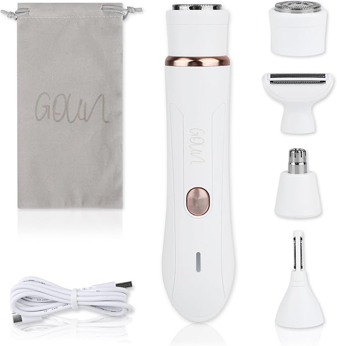 glowtalebaeuty Personal Groomers – 4-in-1 Facial Hair Removal for Women, Electric Painless Shaver, USB Rechargeable, Lip Chin Cheek Trimmer