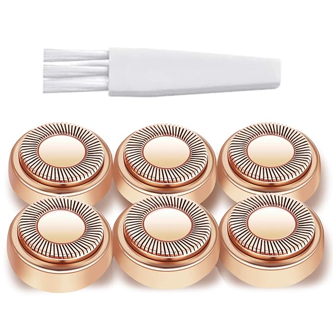 Dealswin Replacement Heads – Facial Hair Remover Replacement Heads: Compatible with Finishing Touch Flawless Facial Hair Removal Tool for Women As Seen On TV 18K Gold-Plated Rose Gold (Generation 1 Single Halo)