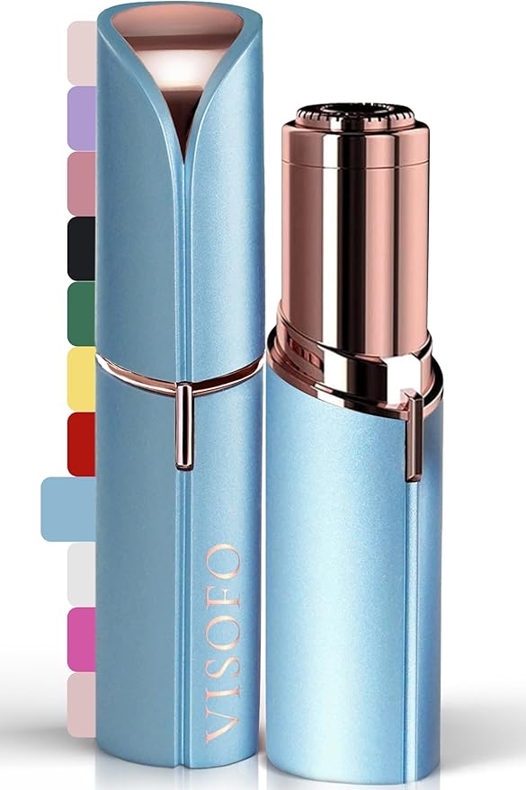 VISOFO Epilators – Facial Hair Removal for Women | Electric Razor Device Small Mustache Dermaplaning Remover Tools Tweezers Epilator Trimmer Face Dermaplane Shavers Beauty Gadgets Set Accessories by VISOFO (Topaz)