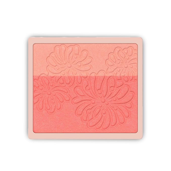 PAULJOEBEAUTE Blush – Paul & Joe Pressed Blush Palette Refill Only, Case Sold Separately, Oil-Absorbing Blush Powder, Bi-Color Face Blushes with Fitting Veil Powder, Light Beige and Orange, 08 Chat Capricieux, 0