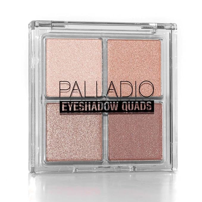 PalladioBeauty Eyeshadow – Palladio Eyeshadow Quads, Velvety Pigmented Blendable Matte, Metallic and Shimmer Finishes, Creamy Formula, Four Way Quad Eye Shadow Palette, Talc-Free (Ballerina)