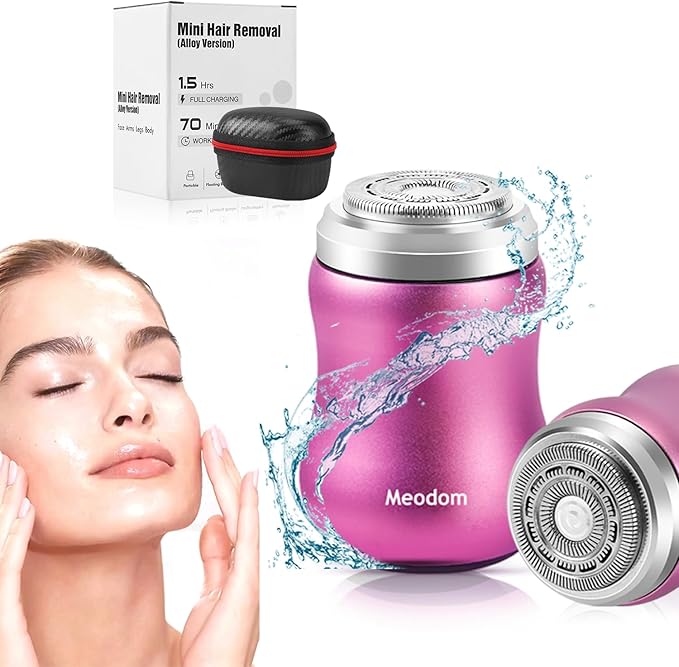 glowtalebaeuty Foil Shavers – Facial Hair Removal for Women, Electric Painless Hair Remover for Face,Lip,Arm,Legs, Waterproof Shaver Razor Epilator for Women with Cordless USB Recgargeable (Pink)