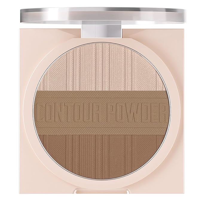 Contour Powder Makeup Palette Matte Shimmer Face Sculpting Warm Brown