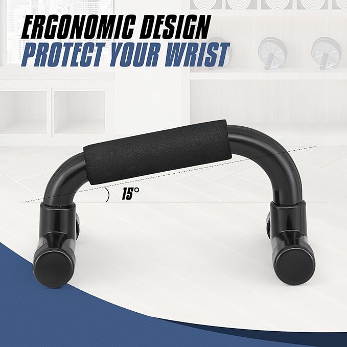 Top Pick – MADOG Portable Push Up Bars with Cushioned Foam Grip 1 Pair 330 lbs,