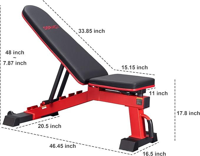 Top Pick – DERACY Adjustable Weight Bench for Full Body Workout