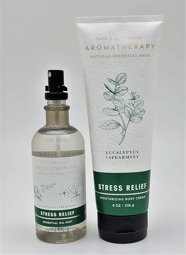 Bath+%26+Body+Works Sets & Kits – Bath & Body Works - Aromatherapy - Eucalyptus Spearmint – Stress Relief - 2 pc Bundle - Essential Oil Mist- 5