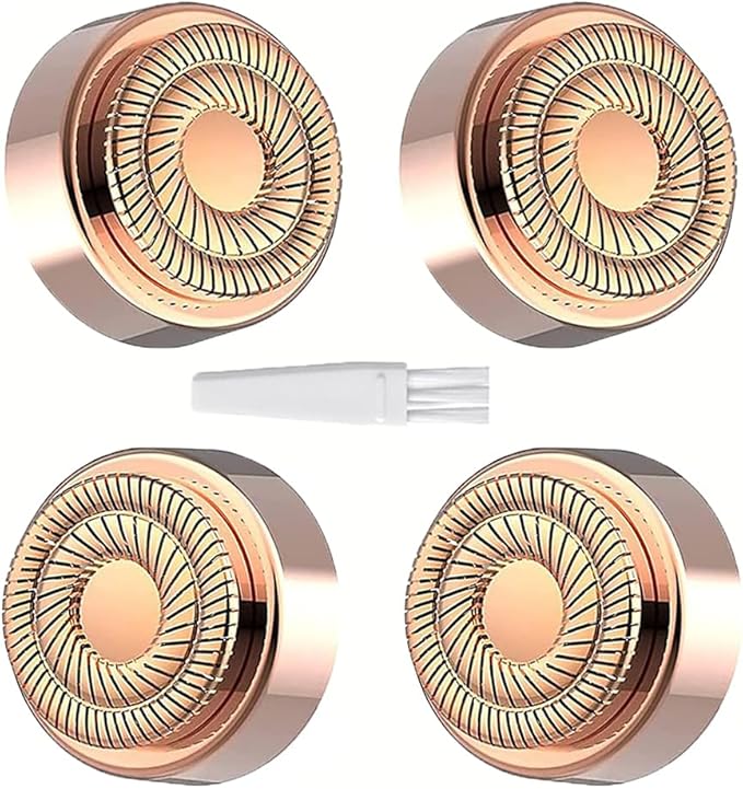 BEENLEBeauty Replacement Heads – 【Generation 2】Facial Hair Remover Replacement Heads for Finishing Touch Flawless Facial Hair Remover, Replacement Blades for Finishing Touch Flawless Gen 2 Hair Removal, 4 Pack (Gold)