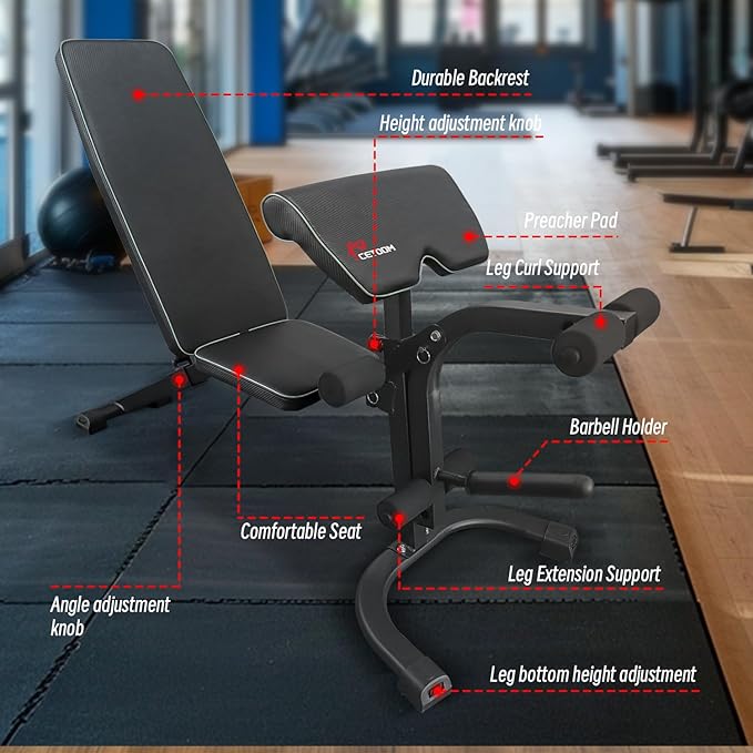 Top Pick – Multi-Functional Adjustable Weight Bench for Full Body Workout