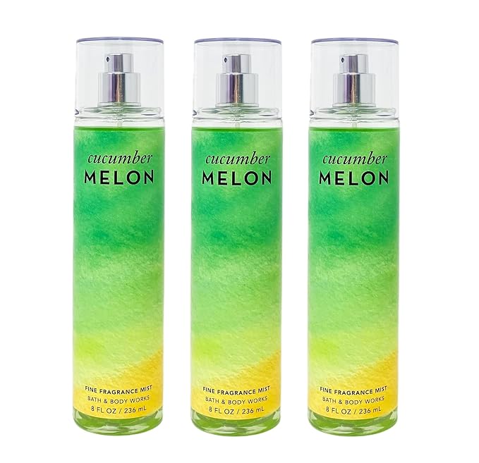 Bath+%26+Body+Works Body Sprays – Bath & Body Works Cucumber Melon 3 Pack Fine Fragrance Mist Gift Set - Full Size