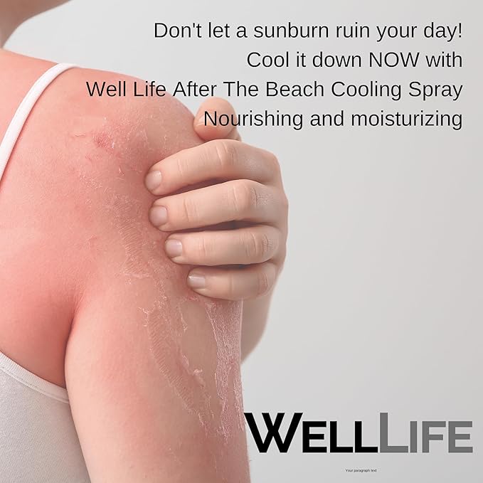 After The Beach Cooling Mist - Hydrating for Face, Body & Hair - Sunburn Relief With Aloe, Argan and Vitamin E