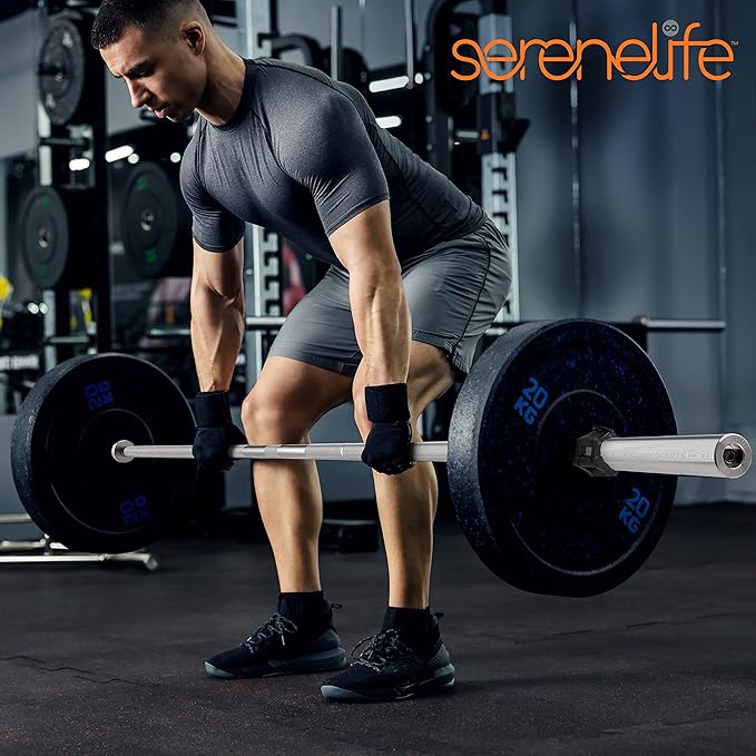 Top Pick – SereneLife Olympic Chrome Barbell Bar - 7- foot