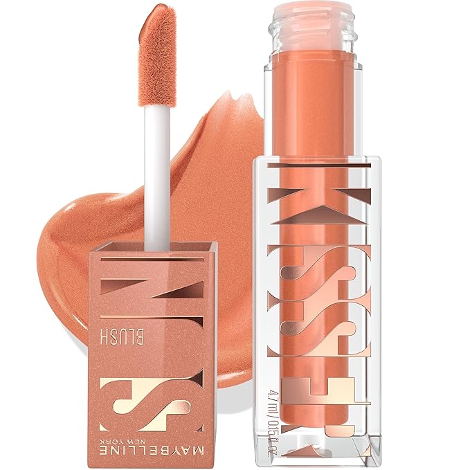 MAYBELLINENEWYORK Blush – Maybelline Sunkisser Multi-Use Liquid Blush and Bronzer, Blendable, Longwear, Glowy Make Up, Downtown Rush, 1 Count