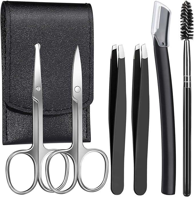 FANDAMEI Eyebrow Scissors – FANDAMEI Eyebrow Scissors, Eyebrow Kit, Eyebrow Tweezers for Women, Eyebrow Razor, Eyebrow Brush