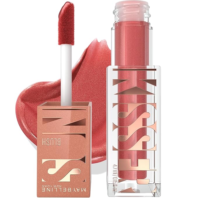 MAYBELLINENEWYORK Blush – Maybelline Sunkisser Multi-Use Liquid Blush and Bronzer, Blendable, Longwear, Glowy Make Up, City Sizzle, 1 Count