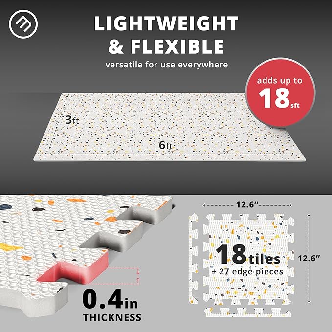 Top Pick โ Gym Flooring Set - Interlocking EVA Soft Foam 18 Pieces