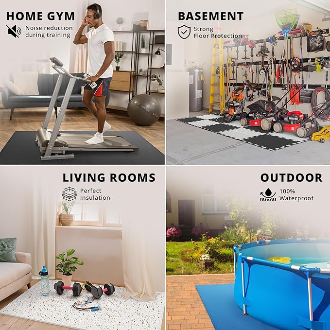 Top Pick โ Gym Flooring Set - Interlocking EVA Soft Foam 18 Pieces