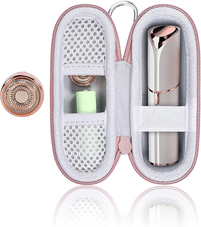 co2CREA Replacement Heads – co2CREA Hard Case and Replacement Head Compatible with Finishing Touch Flawless Facial Hair Remover Electric Face Razor for Women (White Case + Replacement Head)