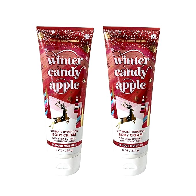 LushLather Creams – Bath & Body Works Ultimate Hydration Body Cream (Winter Candy Apple), 8