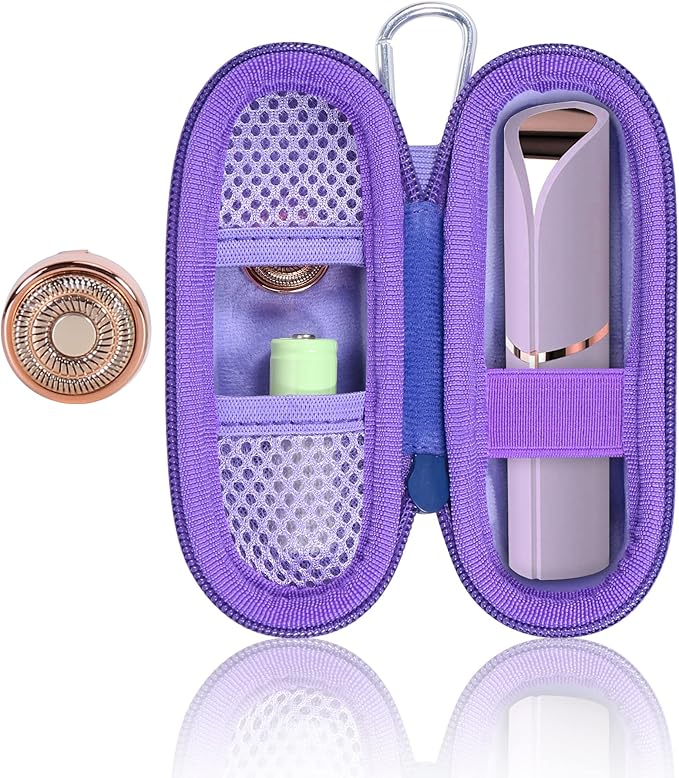 co2CREA Accessories – co2CREA Hard Case and Replacement Head Compatible with Finishing Touch Flawless Facial Hair Remover Electric Face Razor for Women (Lavender Case + Replacement Head)
