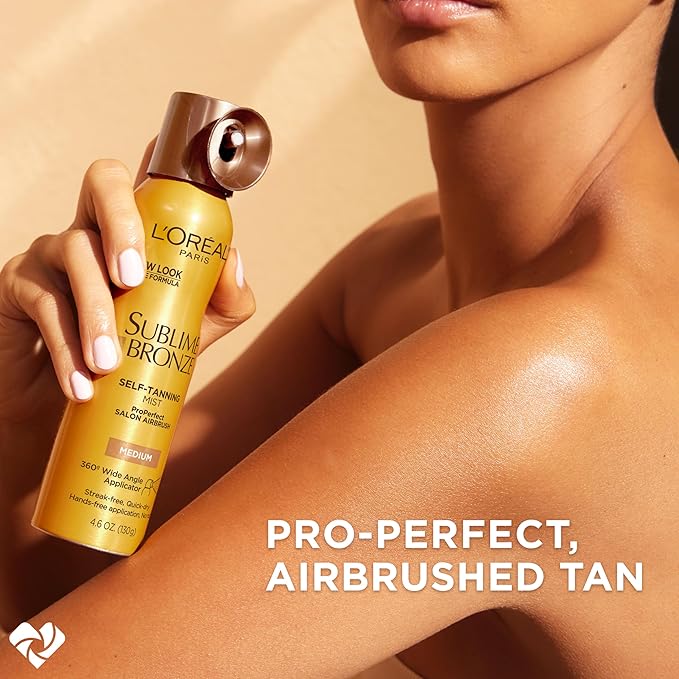 L'Oreal Paris, Sublime Bronze Self-Tanning Mist, Medium Natural Tan, Aerosol, 4.6 oz