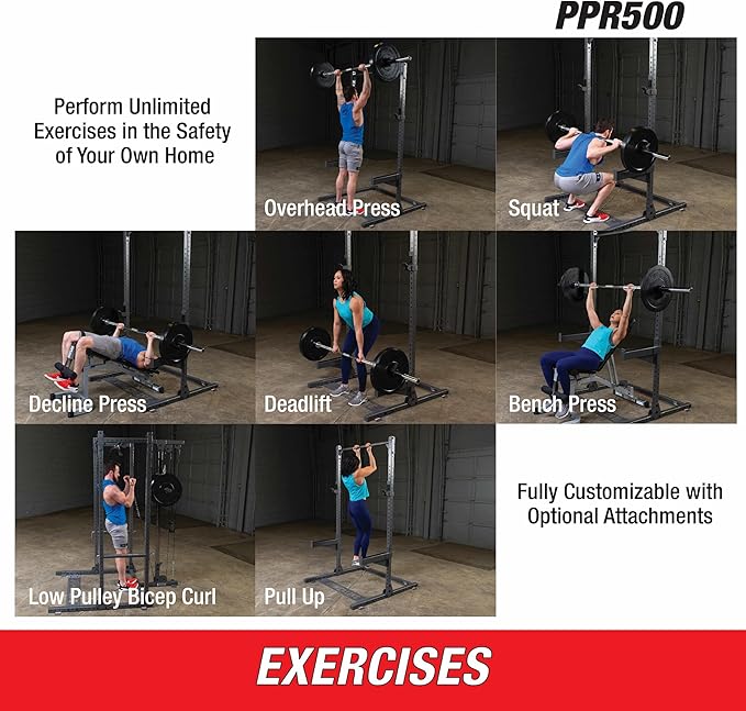 Top Pick – Body-Solid Powerline (PPR500) Half Rack - Compact Power