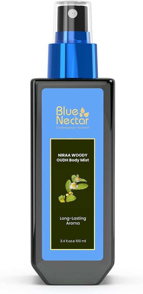 BlueNectarBeautyProducts Body Sprays – Blue Nectar Niraa Woody Oudh Body Mist for Hydrating Long Lasting Fragrance (100ml)