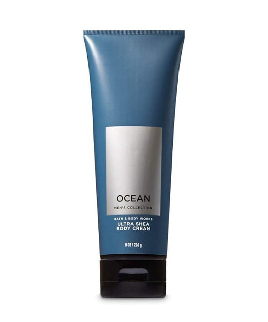 LushLather Creams – Bath and Body Works Ocean for Men Ultra Shea Body Cream 8oz Tube