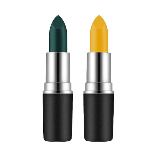 Mysense Face Body Paint Stick Set, Eye Black (Dark Green+Yellow)
