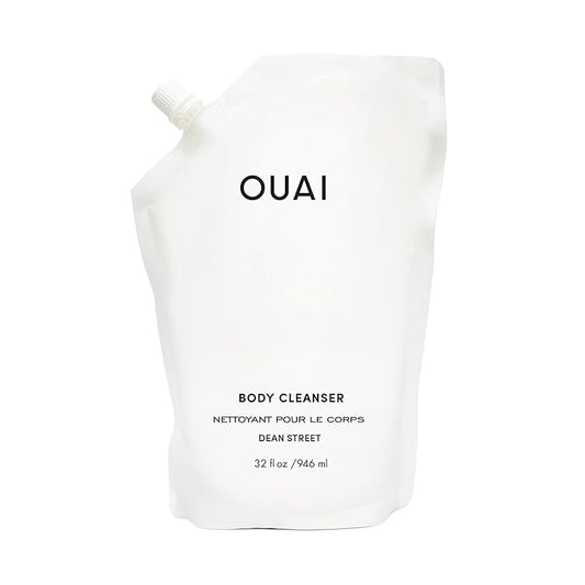 OUAI Body Washes – OUAI Body Cleanser Refill, Dean Street - Foaming Body Wash with Jojoba Oil and Rosehip Oil to Hydrate, Nurture, Balance, Soften Skin - Paraben, Phthalate and Sulfate Free Skin Care Products (32 Fl Oz)