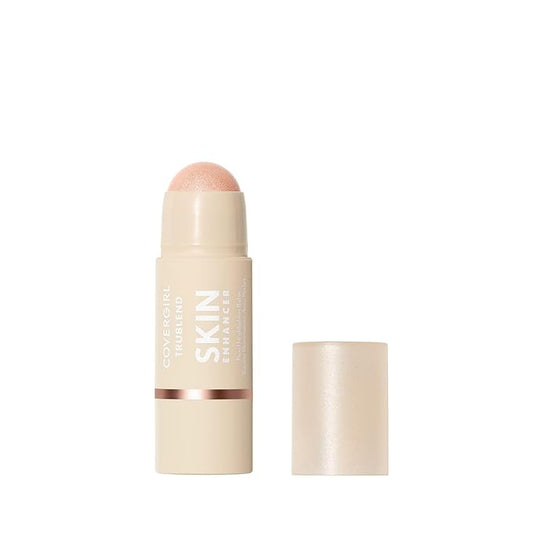 COVERGIRL Highlighters & Luminizers – CoverGirl Trublend Skin Enhancer Highlighter Balm Stick, 310 Moonlight, Vegan Formula, Easy to Use, Glides on Effortlessly, Non-Greasy, Doesn't Crease, 0