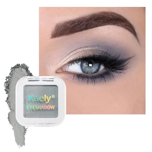 glowtalebaeuty Eyeshadow – Buildable Matte Eyeshadow Makeup Palette Single - Smoky Gray Shades | Creamy Pressed Powder for Easy Blending | Mini Travel Palette for Women | Everyday Natural Eye Makeup
