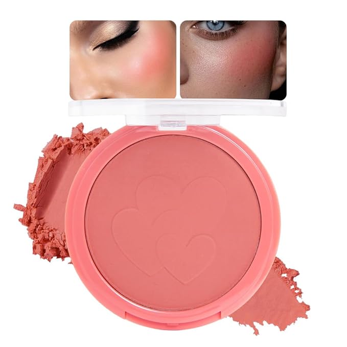 glowtalebaeuty Blush – Single Warm Orange Matte Cream to Powder Blush Makeup Palette, Cheeks Face Blushes for Older Women, Natural Monochrome Blushes Makeup Palette, Paleta de rubores 05(0