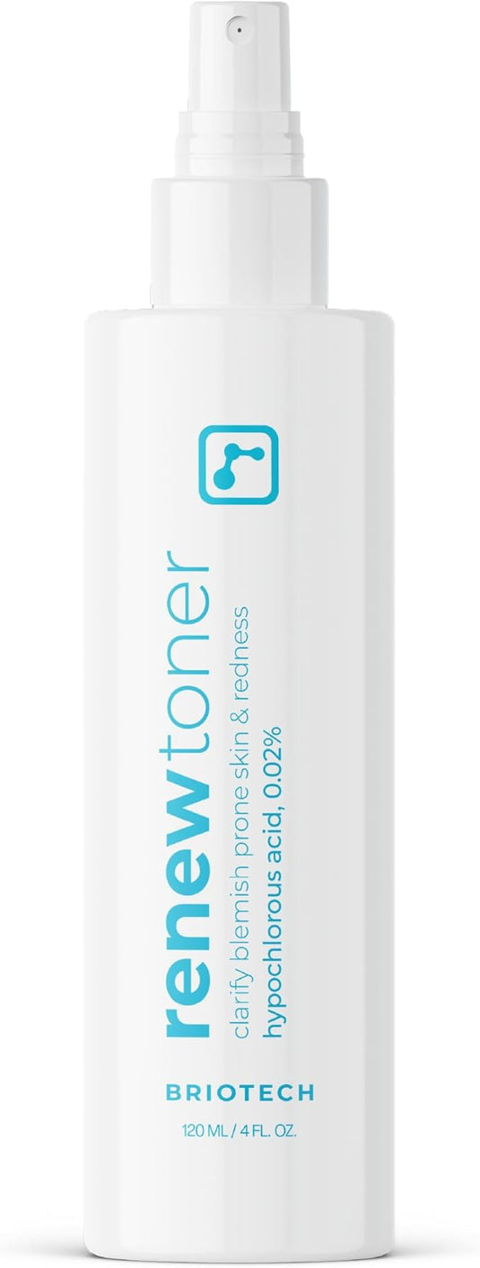 BRIOTECHUSA Toners & Astringents – BRIOTECH Skin Renew Toner, Hypochlorous Acid Spray Topical Skin Spray for Face and Skin, Minimize Appearance of Blemishes, Soothing Mist for Redness & Bumps, 4 fl oz