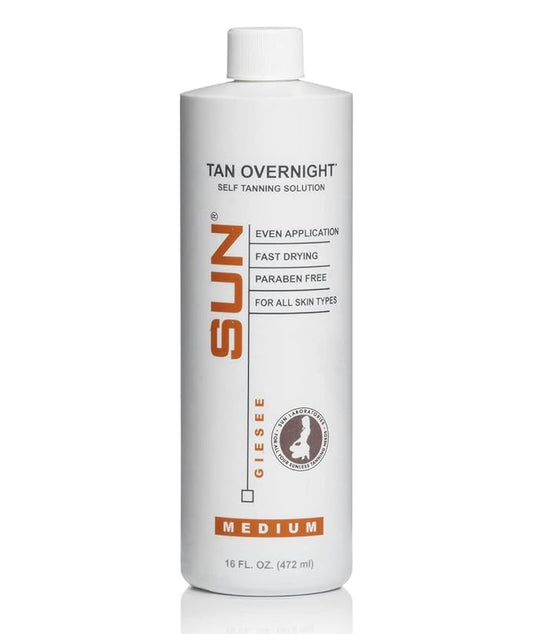 SunLaboratories Body Self-Tanners – Sun Laboratories By Giesee Tan Overnight Spray Tan Solution 16 oz - Professional Tanning Spray, Sunless Tanner, Spray Tan, Self Tanner Lotion, Face Tan Spray, Non Toxic Spray Tan