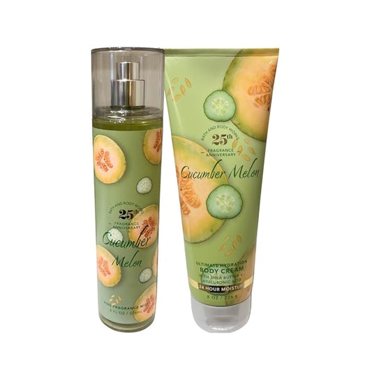 glowtalebaeuty Body Sprays – Bath & Body Works Cucumber Melon Fine Fragrance Mist 8oz and Body Cream 8oz