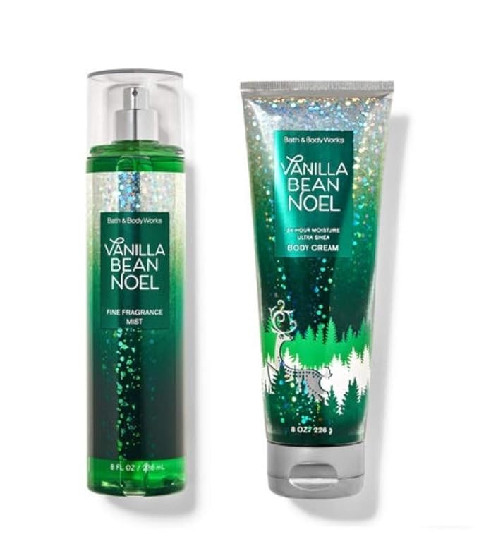 Bath+%26+Body+Works Sets & Kits – Vanilla Bean Noel - Gift Set - Fine Fragrance Mist & Body Cream (packaging varies)