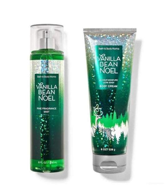 Bath+%26+Body+Works Sets & Kits – Vanilla Bean Noel - Gift Set - Fine Fragrance Mist & Body Cream (packaging varies)