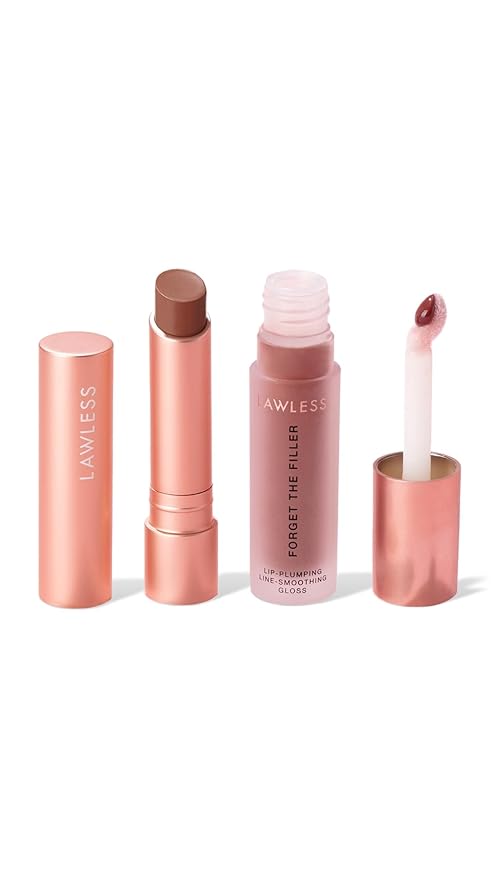 LAWLESS Women's Lip Twin Bundle, Maple Sugar, Red, Sugar,