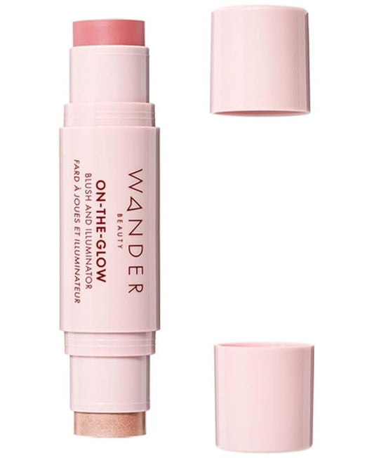 WanderBeauty Blush – Wander Beauty On-the-Glow Blush and Illuminator - Coral Rose/Nude Glow - 7-in-1 Hydrating Cream Blush & Highlighting Stick - Stick Blush for Cheeks, Lip, & Body - Highlighter Makeup & Blush - 0