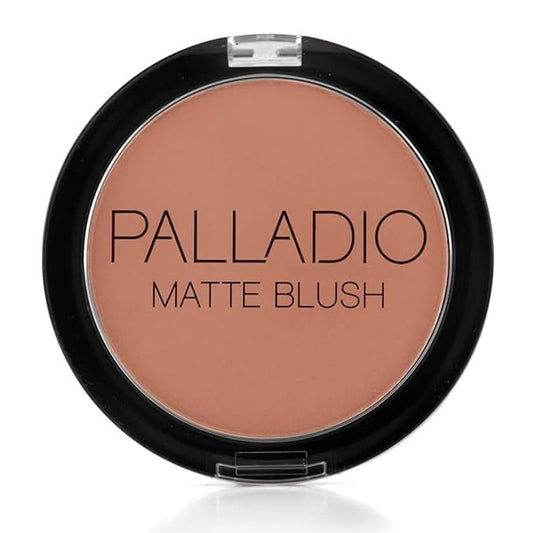 PalladioBeauty Blush – Palladio Matte Blush, Brushes onto Cheeks Smoothly, Soft Matte Look and Even Finish, Flawless Velvety Coverage, Effortless Blending Makeup, Flatters the Face, Convenient Compact, Chic