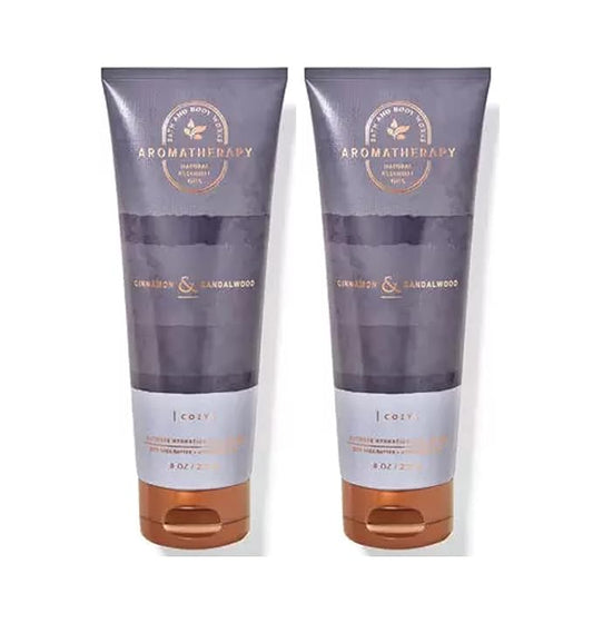LushLather Creams – Bath and Body Works Aromatherapy Cinnamon Sandalwood Ultimate Hydration Body Cream 8 Oz