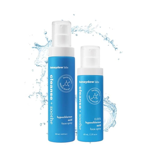 HoneydewLabs Face Mists – Hypochlorous Acid Spray – HOCl Face & Body Mist for Acne, Eczema & Irritation – Multi-Purpose Skin Repair – Eyelid Cleanser, Post-Workout/Procedure, Scalp & Sensitive Skin (2 oz+6