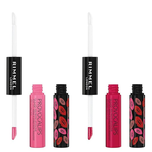 Rimmel Lipstick – Rimmel London Provocalips 16hr Kiss-Proof Lip Color Bundle - 200 I'll Call You & 420 Berry Seductive, 14 fl