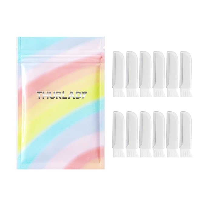 THURLADY Disposable Razors – Dermablade, Dermaplane Razor Refill Blades, Stainless Steel Blades with Safety Micro-guards, Gently Exfoliates Skin | 12 count | No Handle | Only fit THURLADY Dermaplane Razor