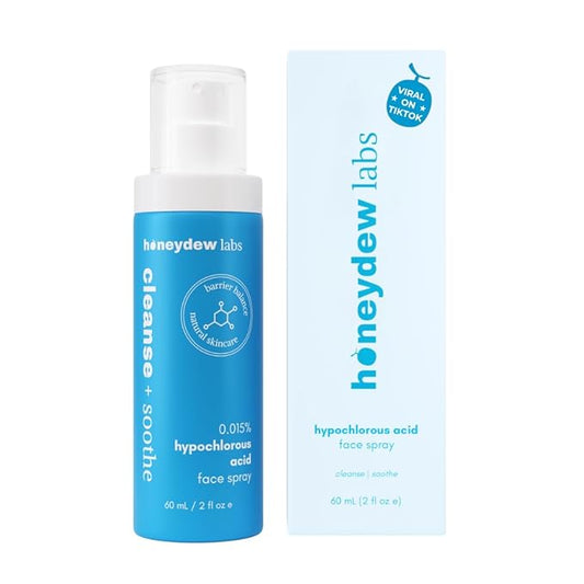 HoneydewLabs Face Mists – Hypochlorous Acid Spray – Eyelid Cleanser, HOCl Face & Skin Mist for Acne, Eczema & Irritation – Multi-Purpose Skin Repair – Post-Workout, Scalp & Sensitive Skin, Travel Size - 2 oz