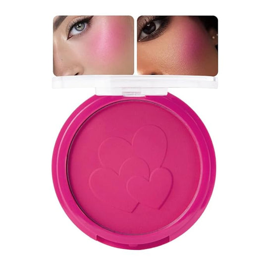 glowtalebaeuty Blush – Single Rose Pink Matte Blush for Cheeks Face Blushes Makeup Palette, Rose Bean Monochrome Cream Blushes Palette Makeup for Older Women, Natural Pigmented Paleta de rosa oscuro monocromática 02