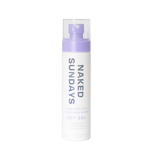 NakedSundays Body Sunscreens – Naked Sundays SPF 50+ Body Mist Sunscreen Spray UVA/UVB Broad Spectrum Mist, 150 ml
