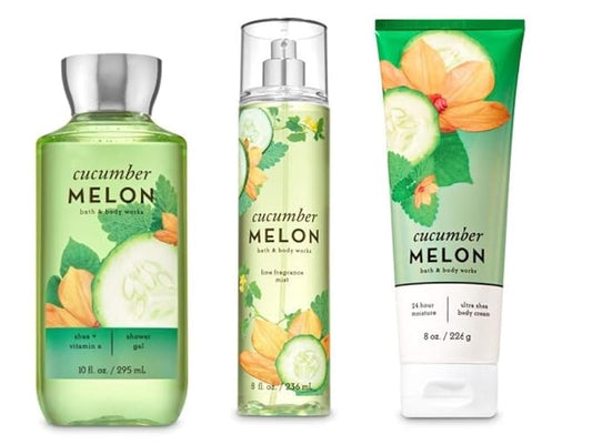 Bath+%26+Body+Works Body Sprays – Bath & Body Works - Cucumber Melon - 3 pc Bundle