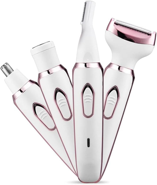 glowtalebaeuty Bikini Trimmers – Bikini Trimmer for Women, Electric Razor Hair Shaver for Face Nose Eyebrow Beard Mustache Arm Leg Armpit Bikini, Replaceable Lady Facial Razor, Painless Rechargeable 4 in 1 Women Body Shaver for Trip