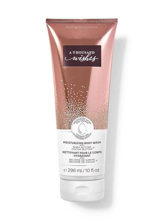 LushLather Body Washes – Bath & Body Works Shea Butter and Cocoa Butter Moisturizing Body Wash 10 oz (A Thousand Wishes)